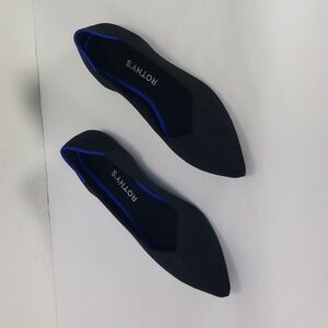 ROTHY'S THE POINT BLACK SOLID KNIT BALLET FLATS SHOES WOMEN'S 8